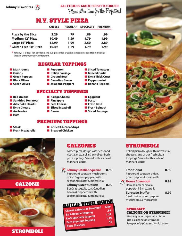 Johnny's New York Style Pizza - Kennesaw, GA menu_pic