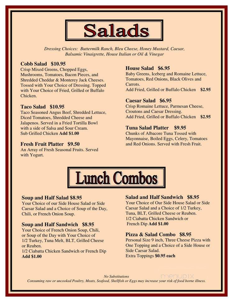 Plaza Bar and Grill - Saint Louis, MO menu_pic