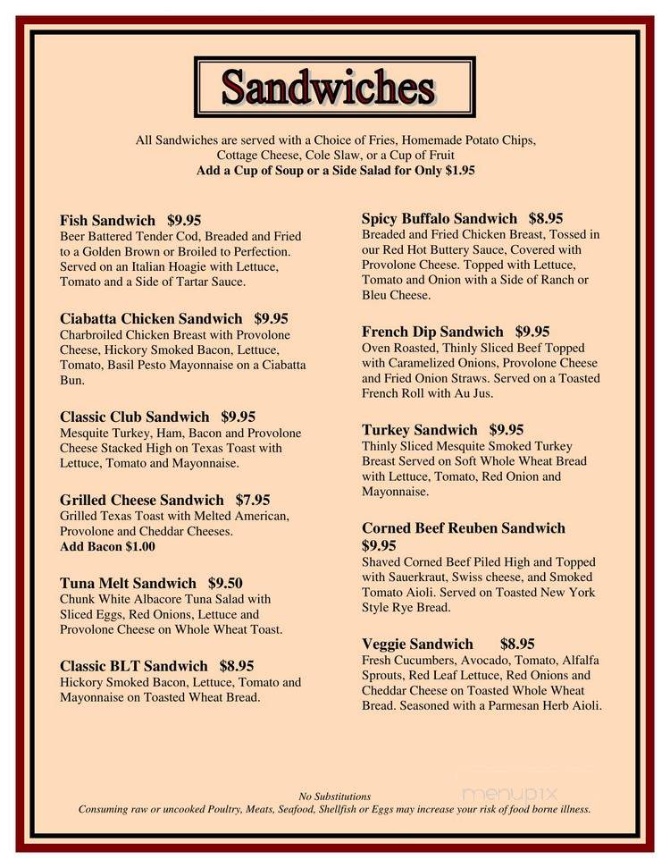 Plaza Bar and Grill - Saint Louis, MO menu_pic