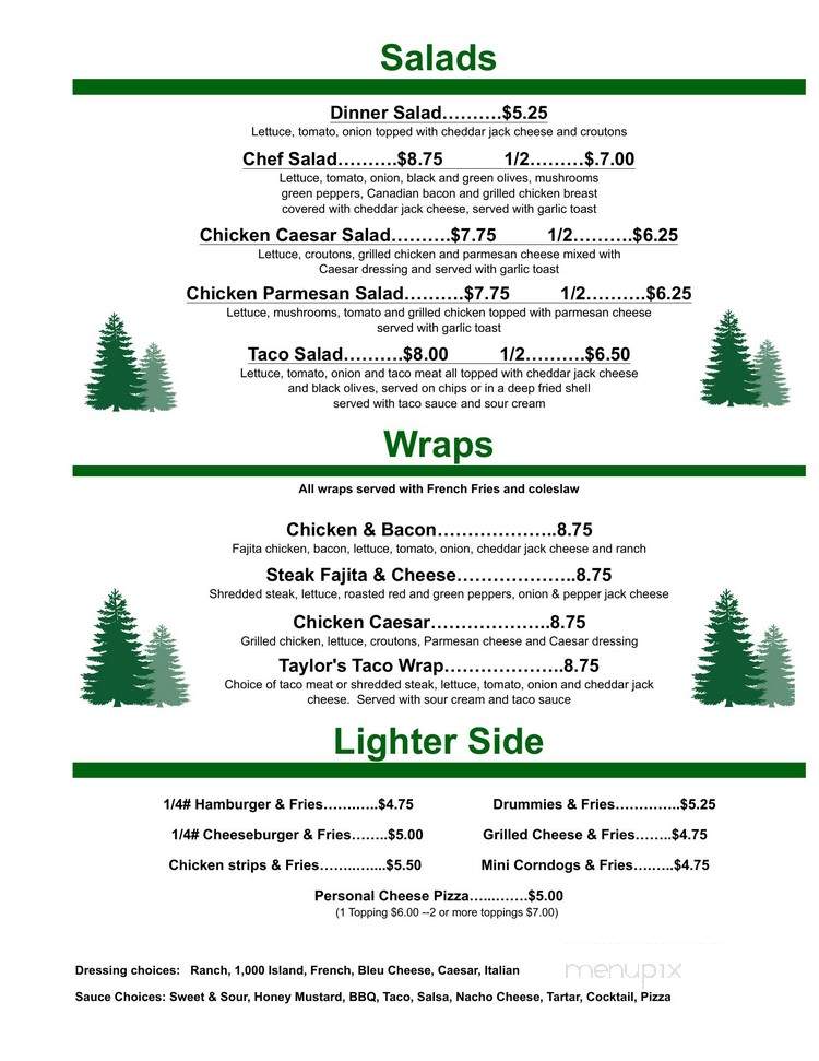 Thristy Moose Bar & Grill - Hibbing, MN menu_pic