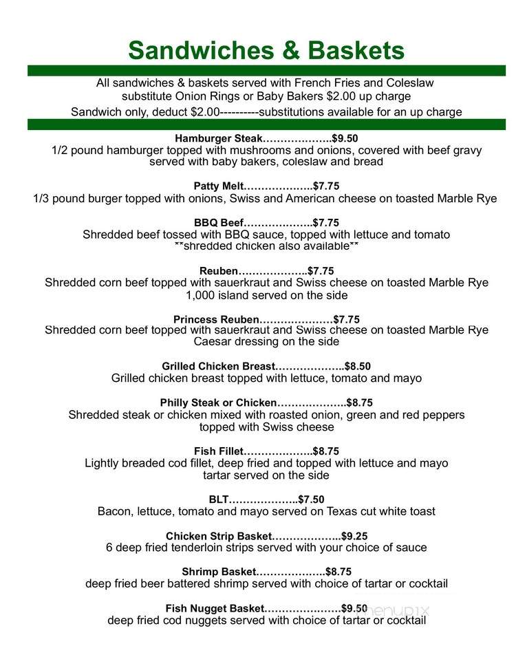 Thristy Moose Bar & Grill - Hibbing, MN menu_pic