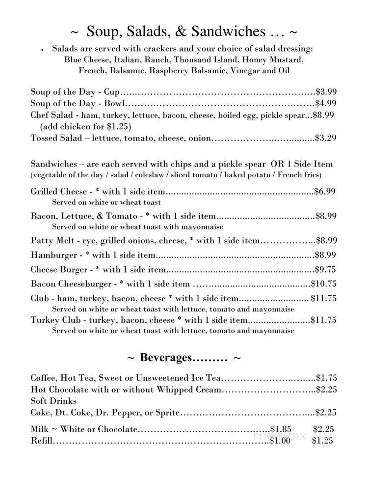 Phil's Restaurant - Hot Springs, AR menu_pic