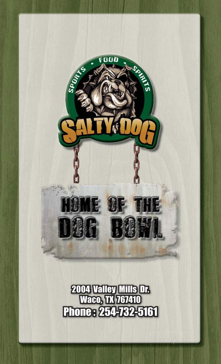 Salty Dog Sports Bar and Grill - Waco, TX menu_pic