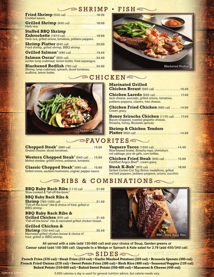 Saltgrass Steakhouse Menu Nutrition Facts Blog Dandk