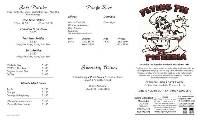 Flying Pie Pizzeria - Milwaukie, OR