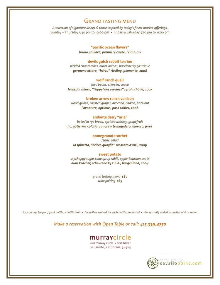 Farley's Bar - Sausalito, CA menu_pic