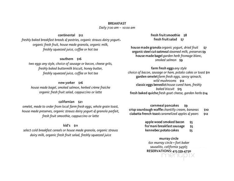 Farley's Bar - Sausalito, CA menu_pic