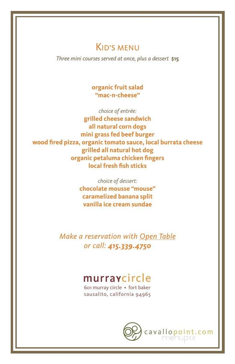 Farley's Bar - Sausalito, CA menu_pic