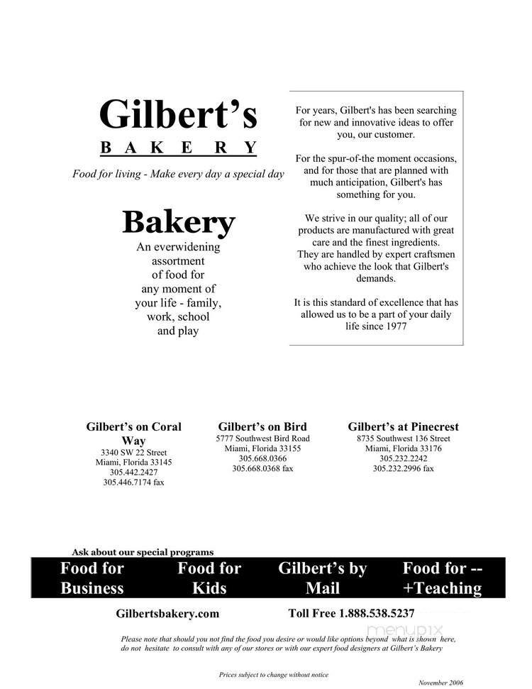 Gilbert's Bakery - Miami, FL