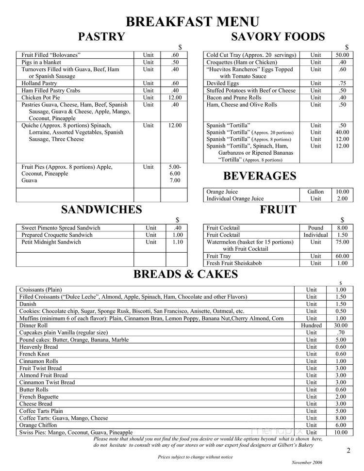 Gilbert's Bakery - Miami, FL