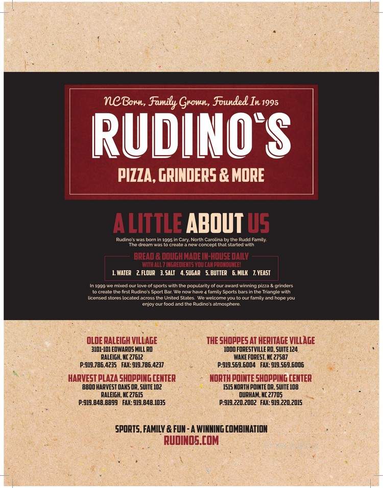 Rudino's - Wake Forest, NC menu_pic