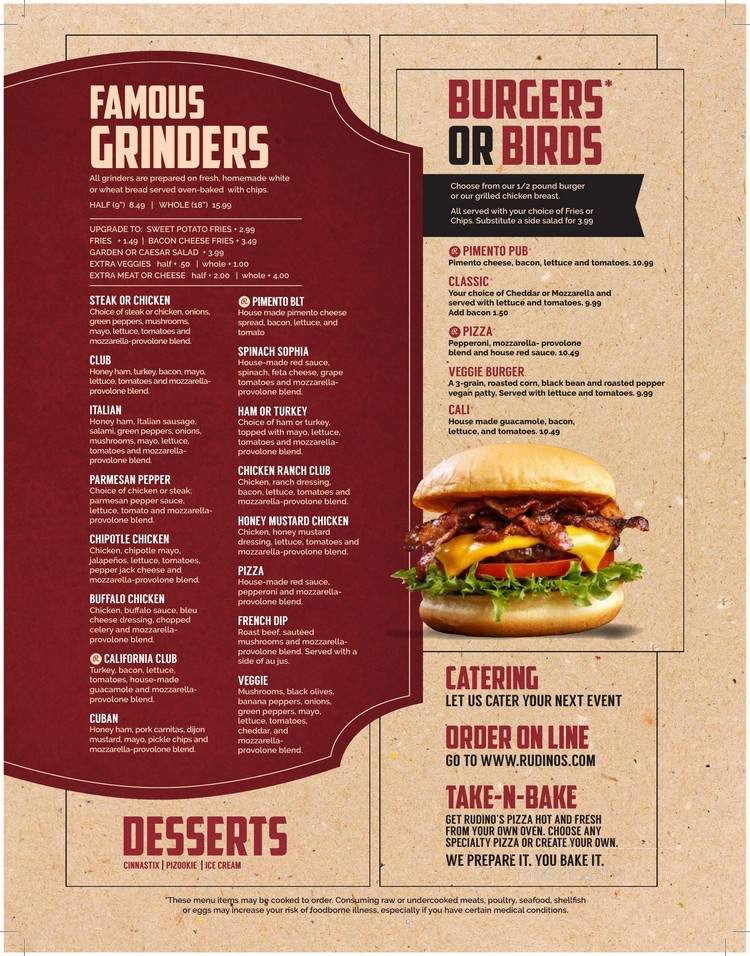 Rudino's - Wake Forest, NC menu_pic