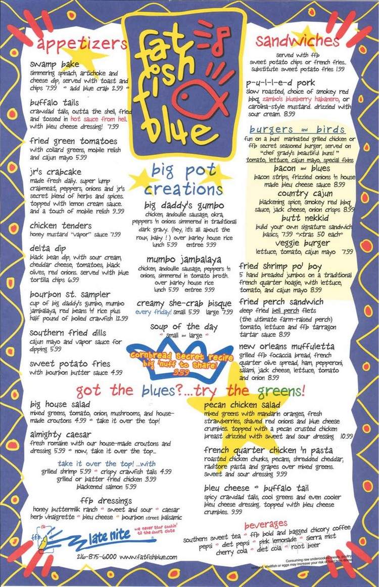 Fat Fish Blue - Orlando, FL menu_pic