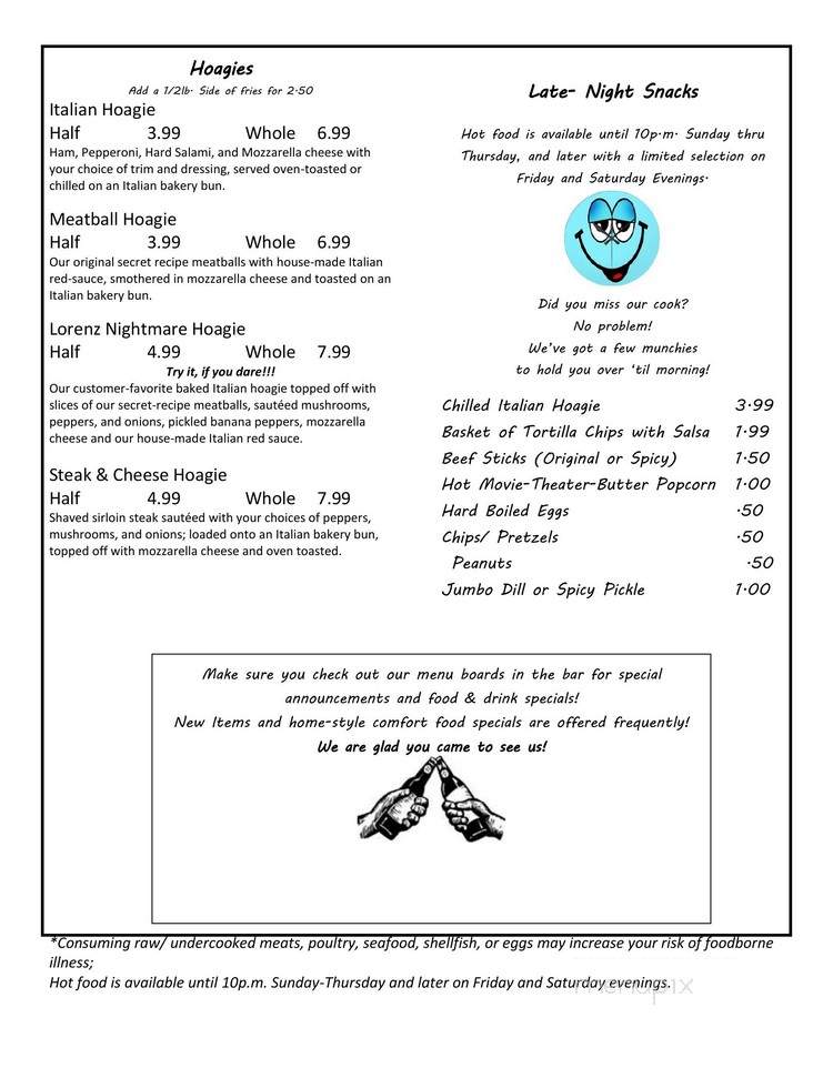 Lorenz Cafe - Pittsburgh, PA menu_pic