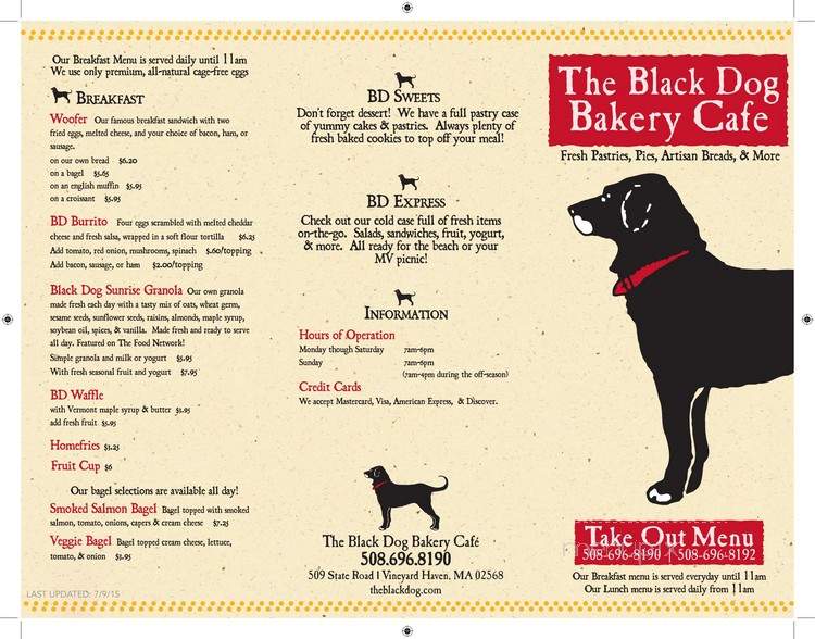 Black Dog Bakery Cafe - Vineyard Haven, MA