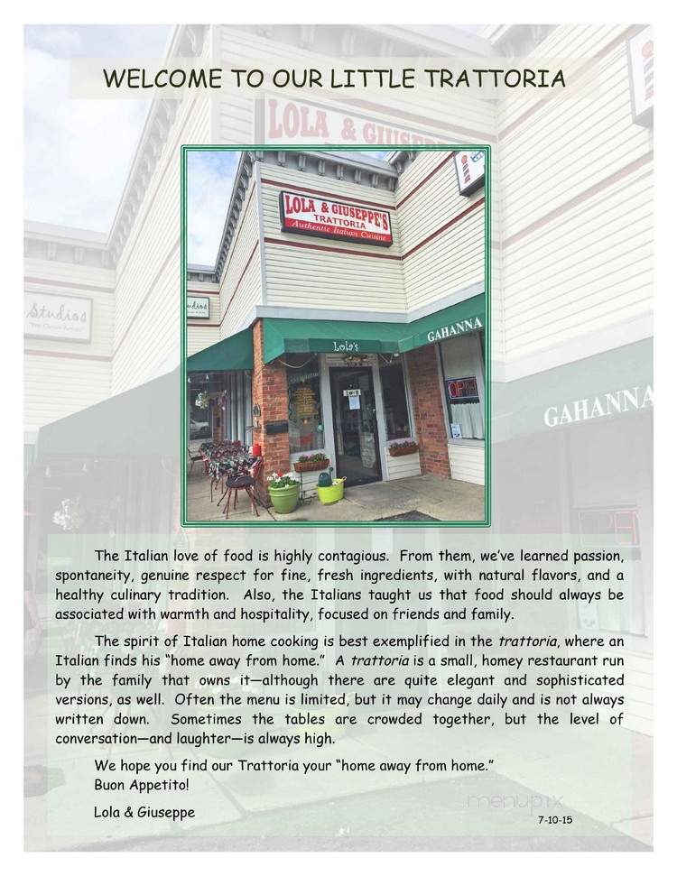 Giuseppe and Lola's Trattoria - Gahanna, OH