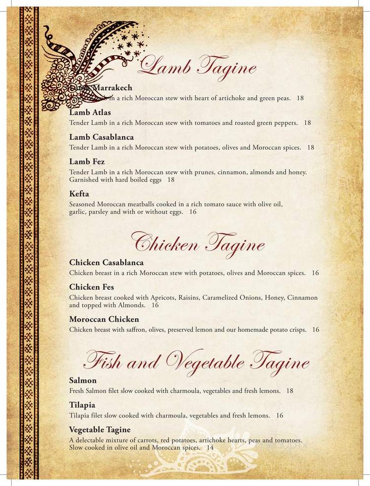 Shokran - Chicago, IL menu_pic