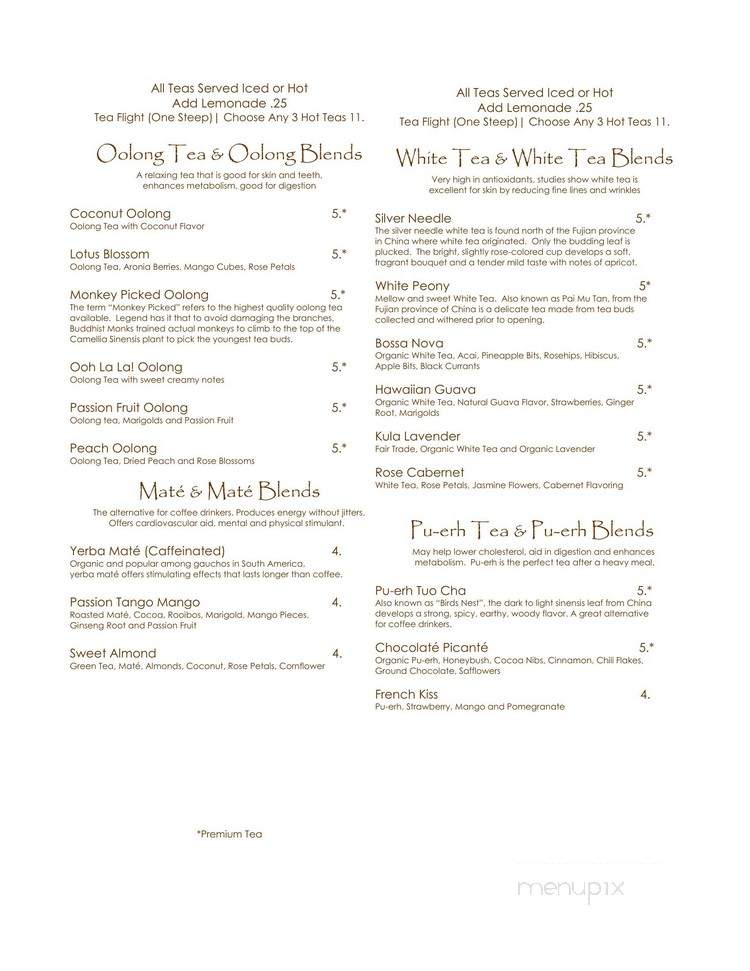 Tranquil Tea Lounge - Fullerton, CA menu_pic