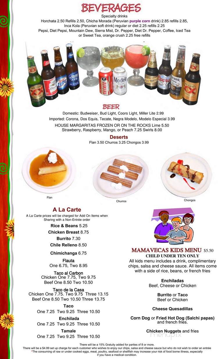 Mamaveca Mexican Restaurant - Norman, OK menu_pic