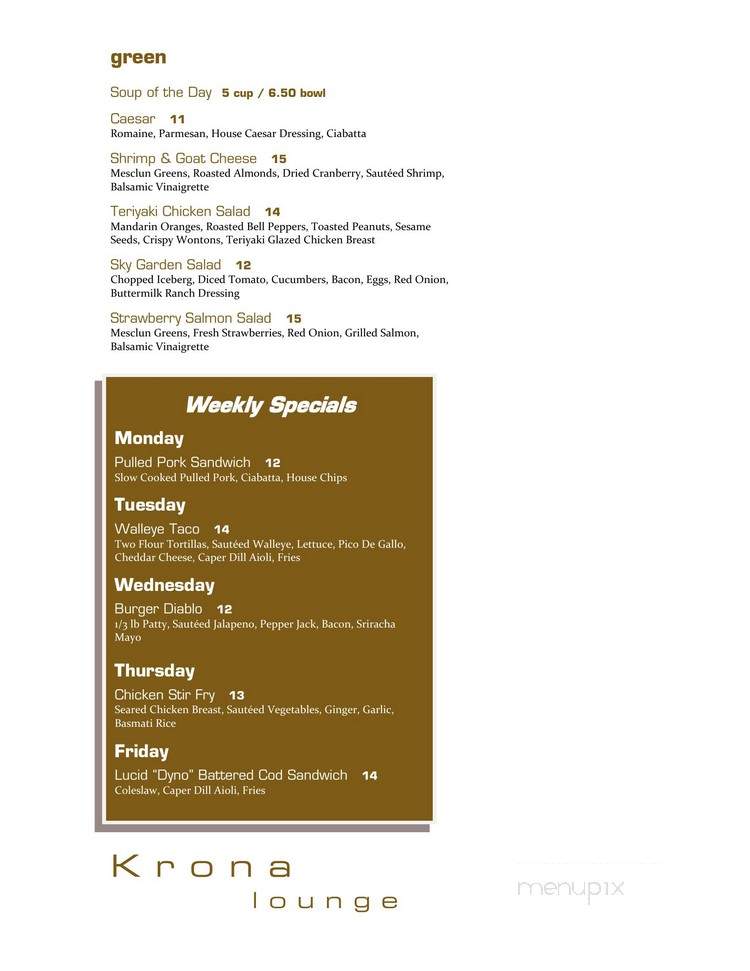 Krona - Minneapolis, MN menu_pic