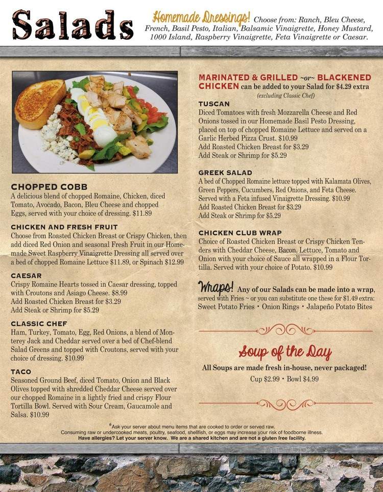 Rock House - Houghton, MI menu_pic