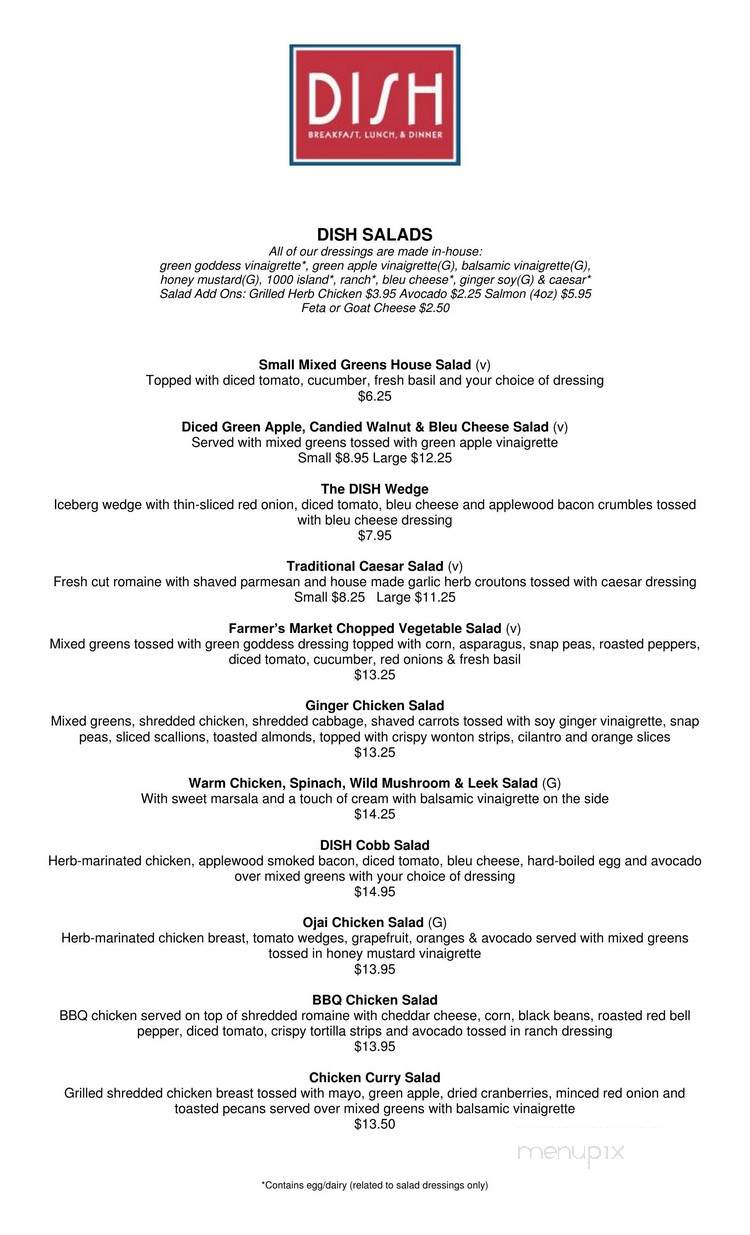 Dish - La Canada Flintridge, CA menu_pic