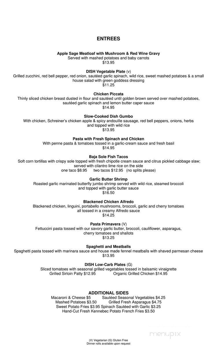 Dish - La Canada Flintridge, CA menu_pic