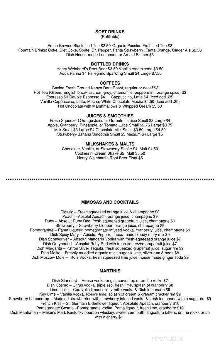 Dish - La Canada Flintridge, CA menu_pic