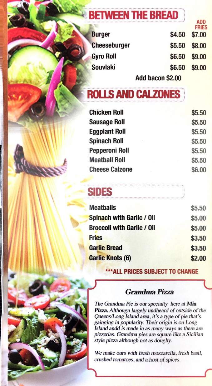 Ditmars Pizza - Astoria, NY menu_pic