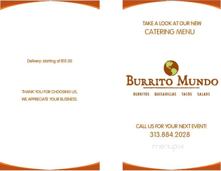 Burrito Mundo - Grosse Pointe Woods, MI menu_pic