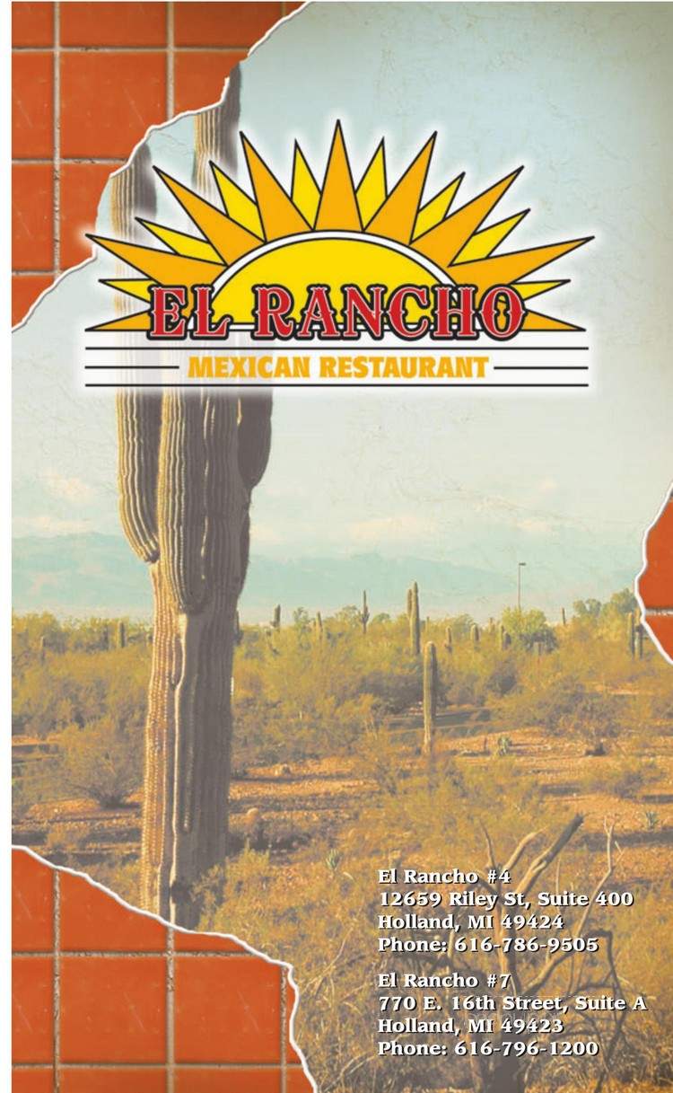 El Rancho - Holland, MI menu_pic