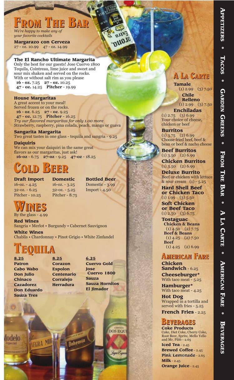 El Rancho - Holland, MI menu_pic