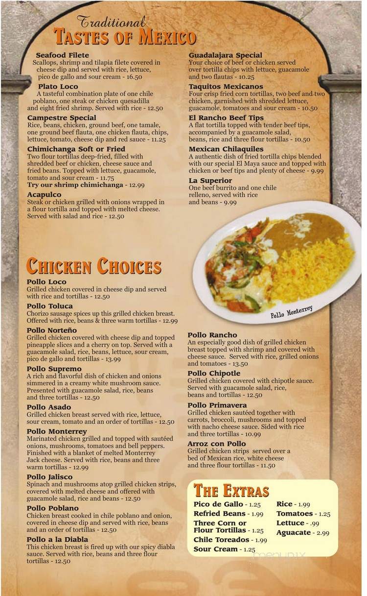 El Rancho - Holland, MI menu_pic