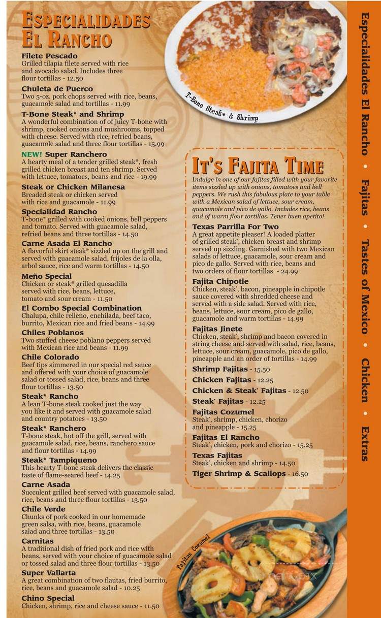 El Rancho - Holland, MI menu_pic