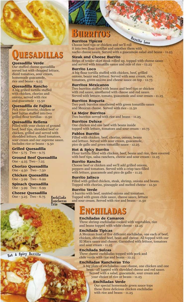El Rancho - Holland, MI menu_pic