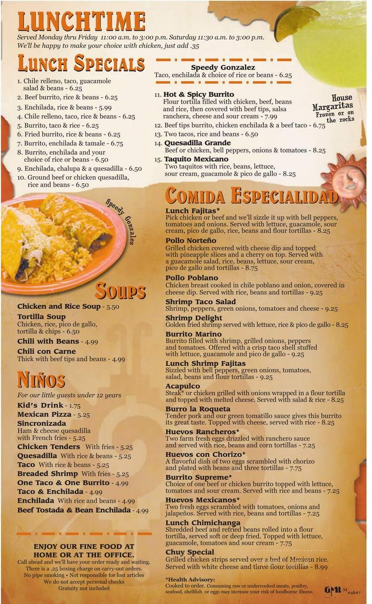 El Rancho - Holland, MI menu_pic