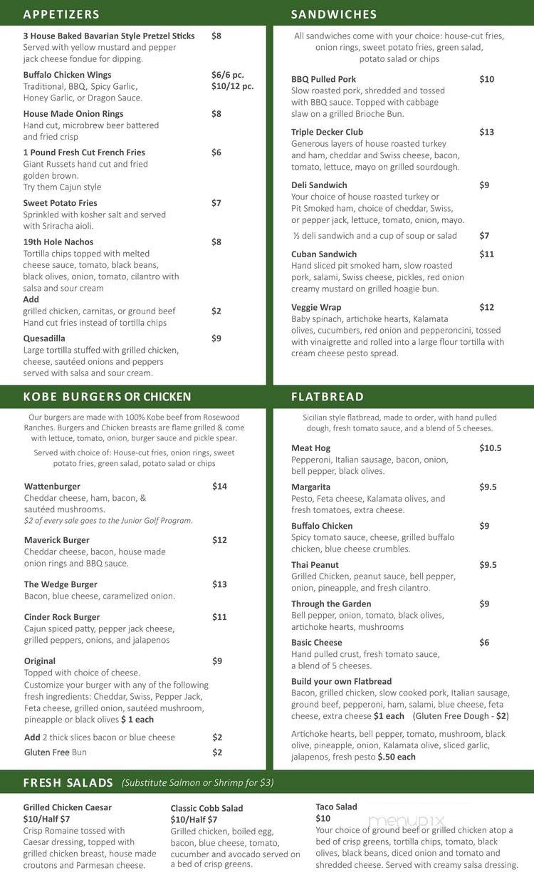 Juniper Golf Club Restaurant - Redmond, OR menu_pic