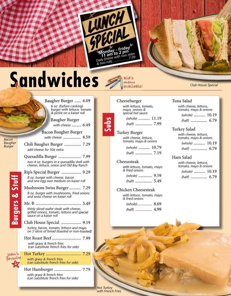 Baugher's Orchard Bakery - Westminster, MD menu_pic