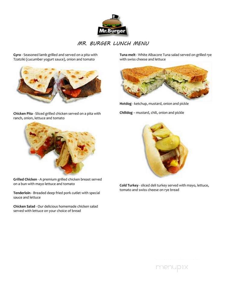 Mr Burger Restaurant - Wyoming, MI menu_pic
