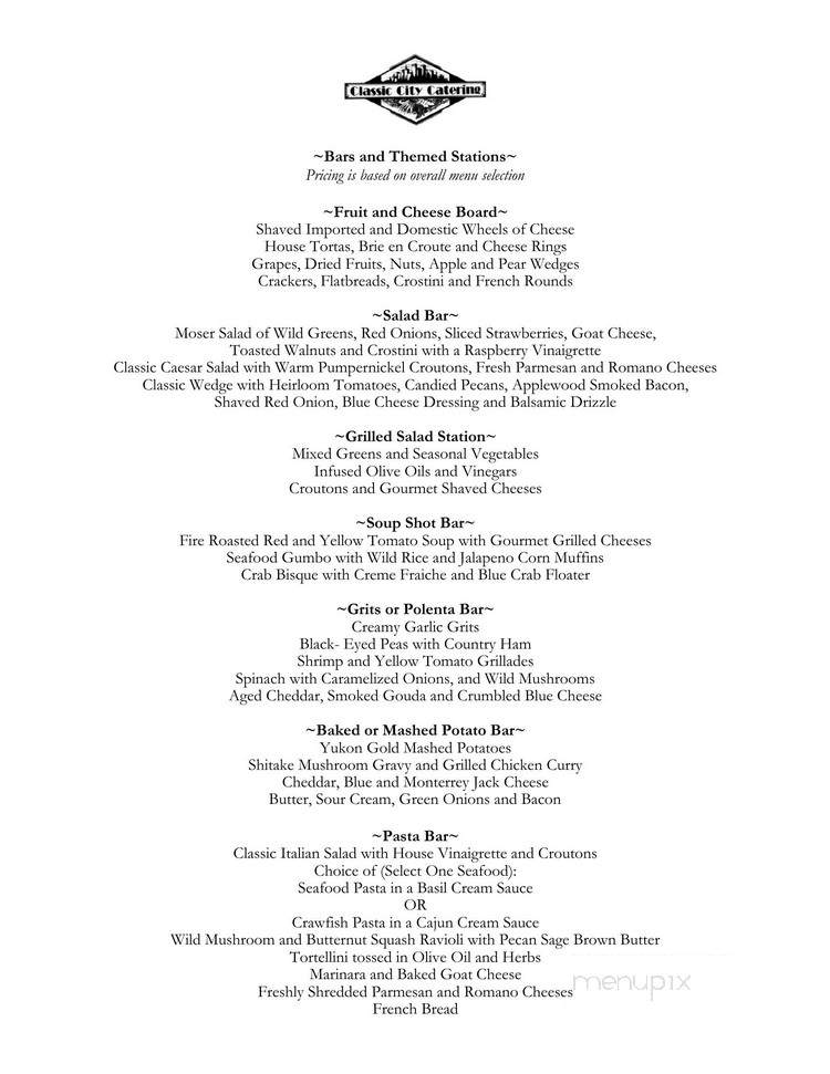 Classic City Catering - Pensacola, FL menu_pic