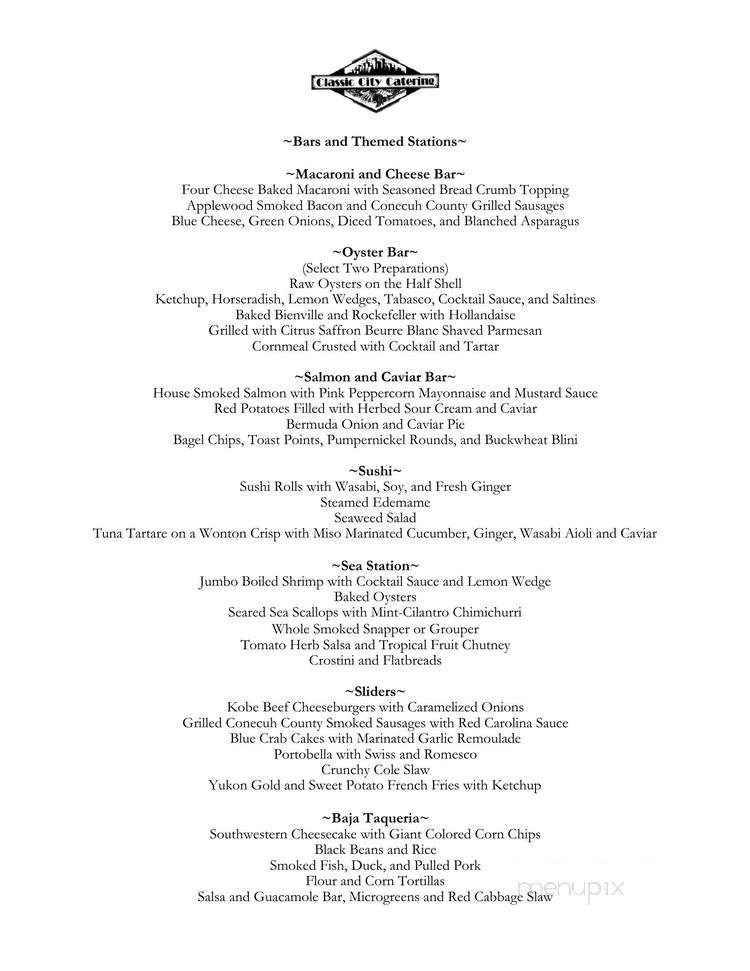 Classic City Catering - Pensacola, FL menu_pic