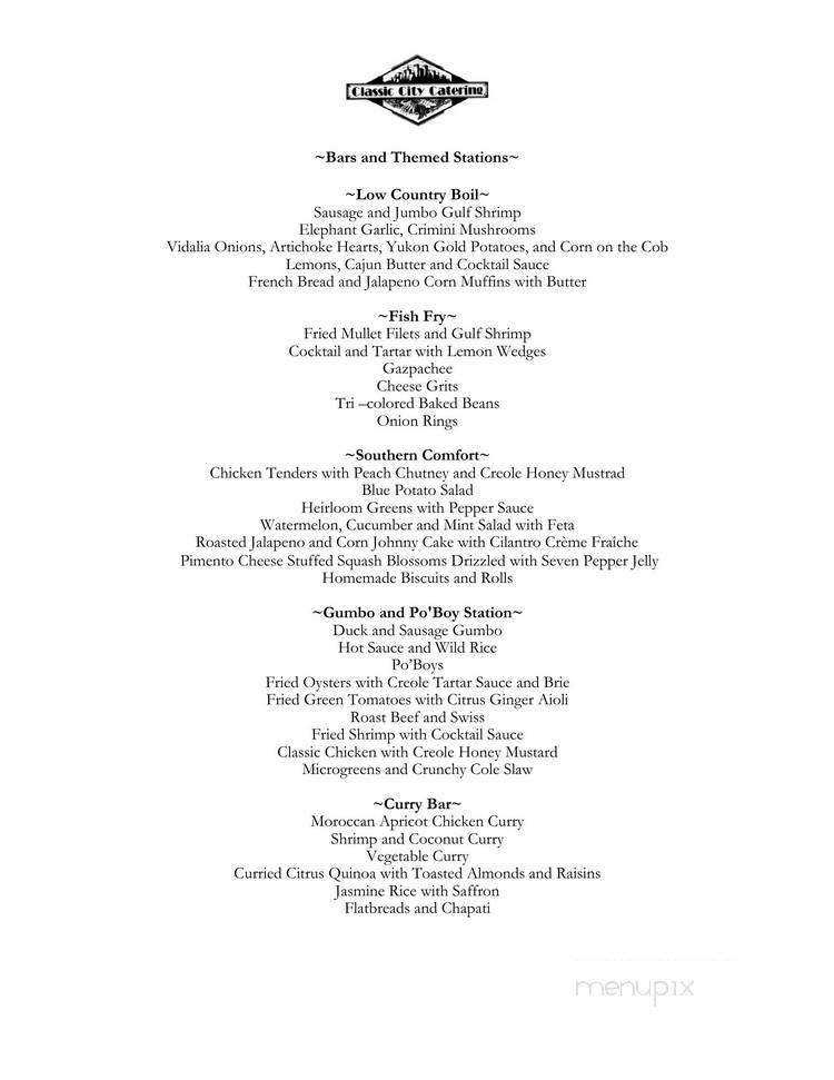 Classic City Catering - Pensacola, FL menu_pic