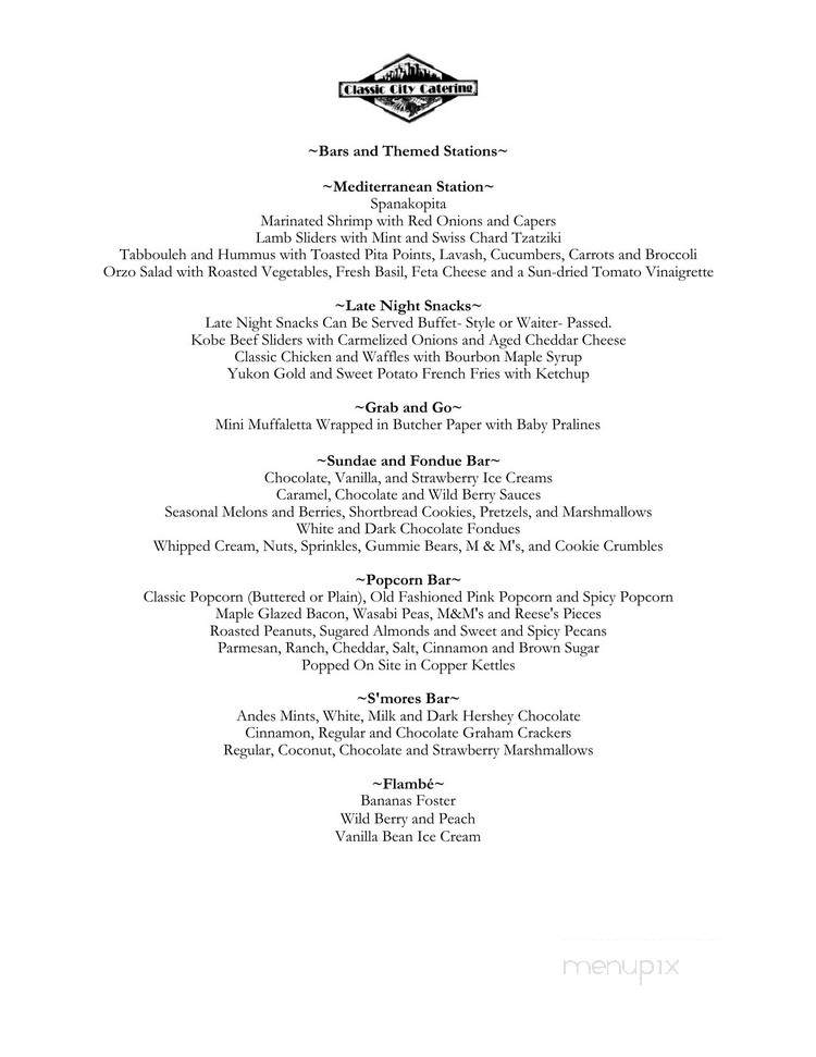 Classic City Catering - Pensacola, FL menu_pic