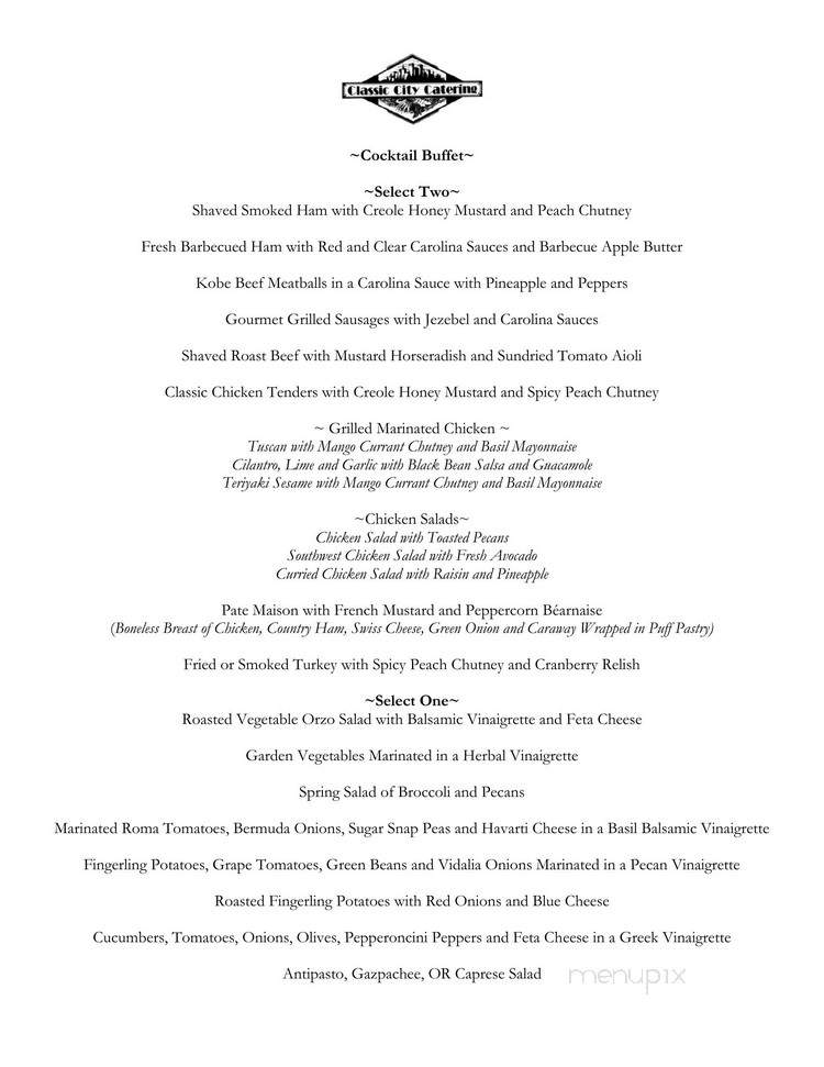 Classic City Catering - Pensacola, FL menu_pic