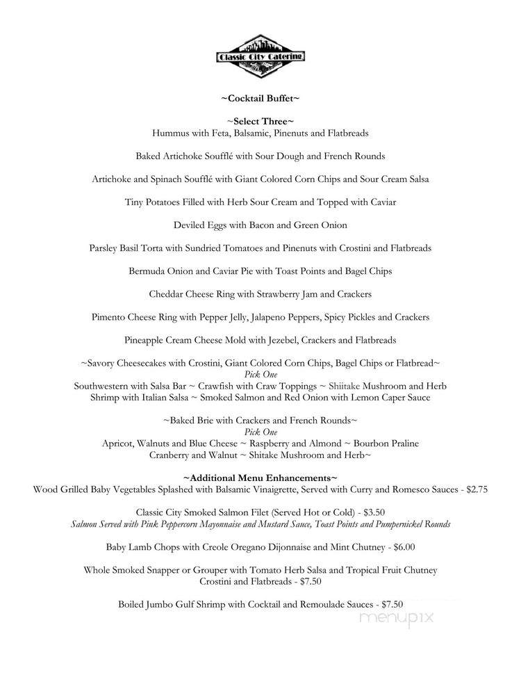 Classic City Catering - Pensacola, FL menu_pic