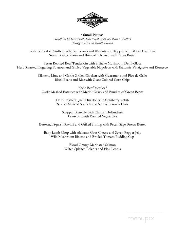 Classic City Catering - Pensacola, FL menu_pic