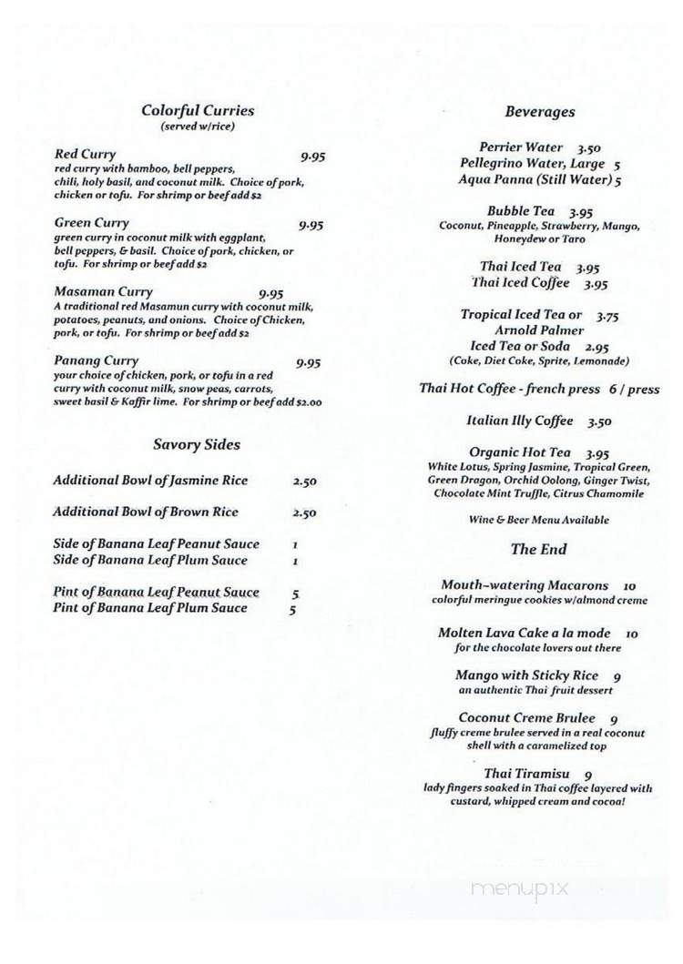 Banana Leaf Modern Thai - Mason, OH menu_pic