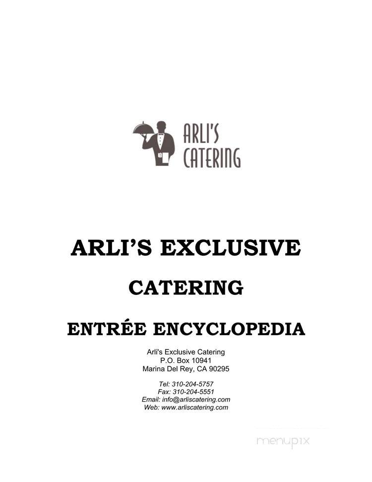 Arli's Exclusive Catering - Culver City, CA menu_pic