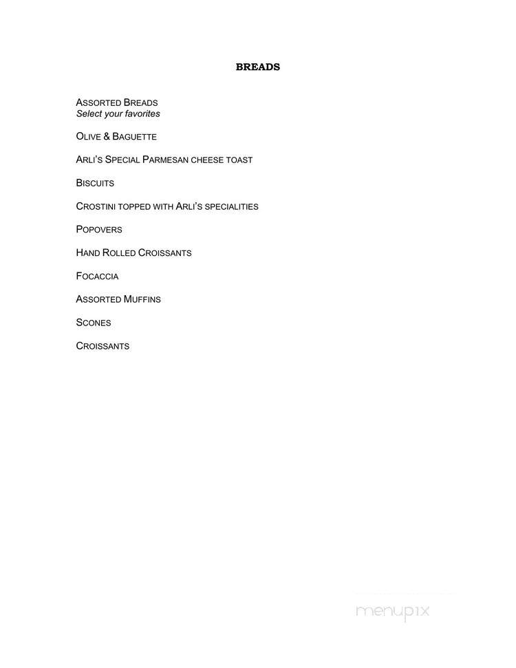 Arli's Exclusive Catering - Culver City, CA menu_pic