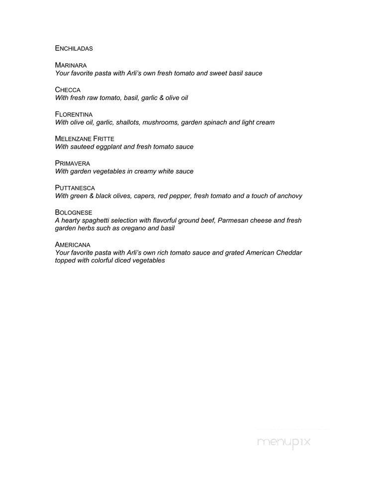 Arli's Exclusive Catering - Culver City, CA menu_pic